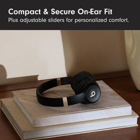 Beats Solo 4 plush ear cushions close-up emphasizing comfort and durability.