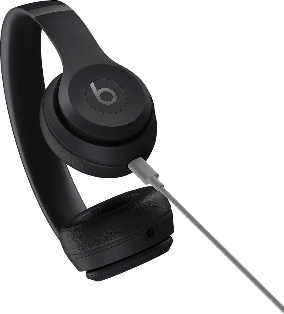 Beats Solo 4 side view with controls highlights easy playback.