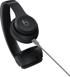 Beats Solo 4 side view with controls highlights easy playback.