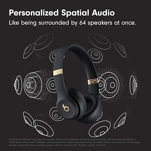 Beats Solo 4 side view with ergonomic headband for stable, comfortable wear.