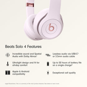 Beats Solo 4 ultralight design shown for extended wear