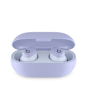 Beats Solo Buds Arctic Purple case for on-the-go listening and quick pairing.