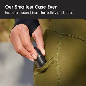 Beats Solo Buds compact charging case highlights ultra-portable audio companion for daily commutes.