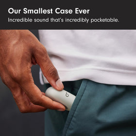 Beats Solo Buds laser cut vents close-up Storm Gray improving comfort