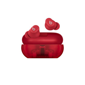 Beats Solo Buds transparent red earbuds deliver rich, balanced sound for daily listening