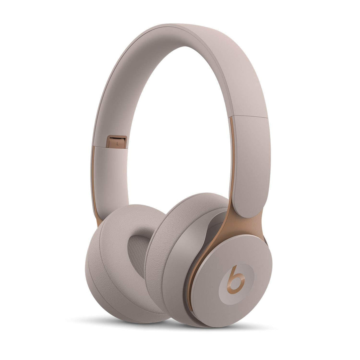 Beats Solo Pro headphones folded for compact storage and portability