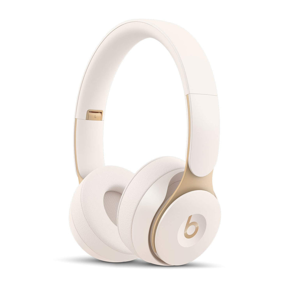 Beats Solo Pro Ivory folded design for compact travel and easy storage