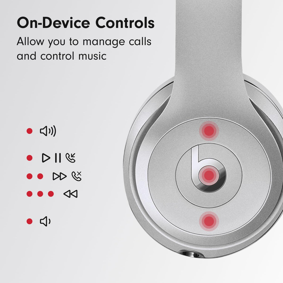 Beats Solo3 adjustable on-ear cups for all-day comfort