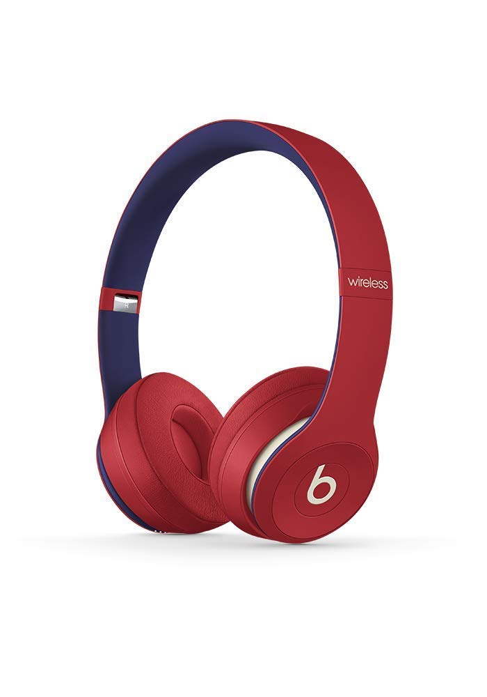 Beats Solo3 Club Red headphones front view for all-day comfort