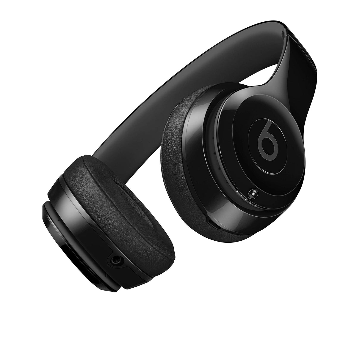 Beats Solo3 gloss black folded view shows compact travel design