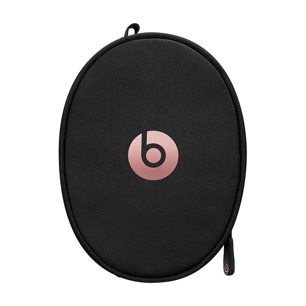 Beats Solo3 Rose Gold case and accessories suggest travel-friendly setup