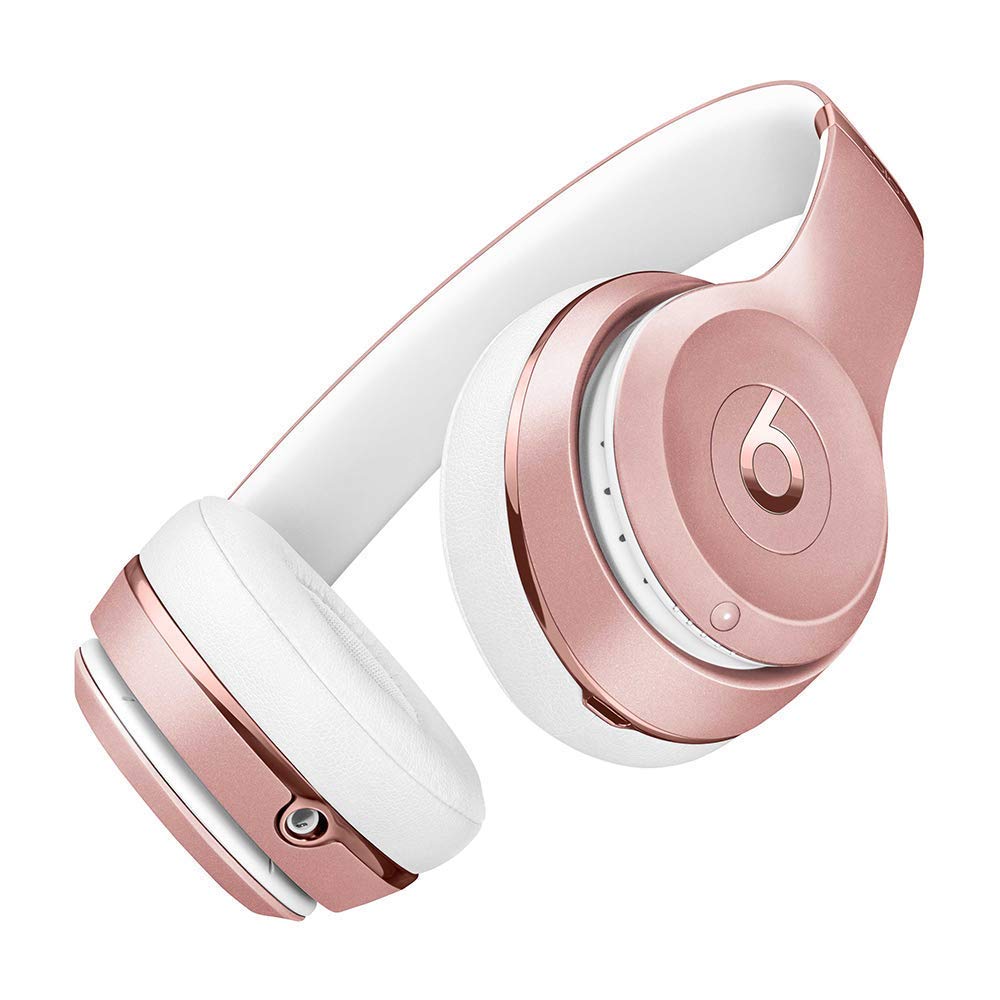 Beats Solo3 Rose Gold with Apple W1 chip emblem for seamless pairing