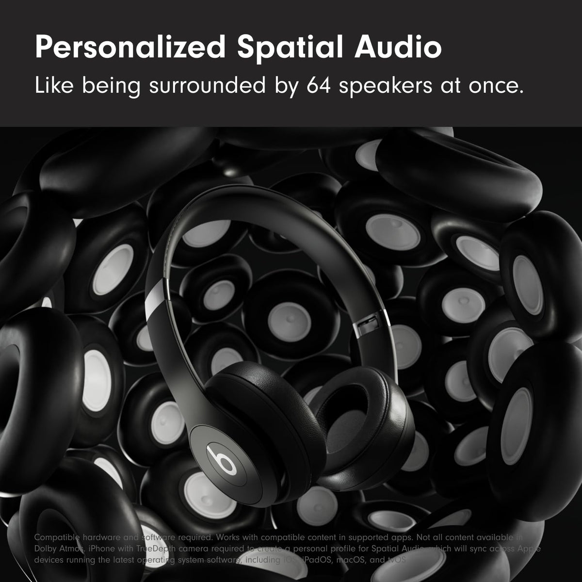 Beats Solo 4 spatial audio with head tracking demonstration