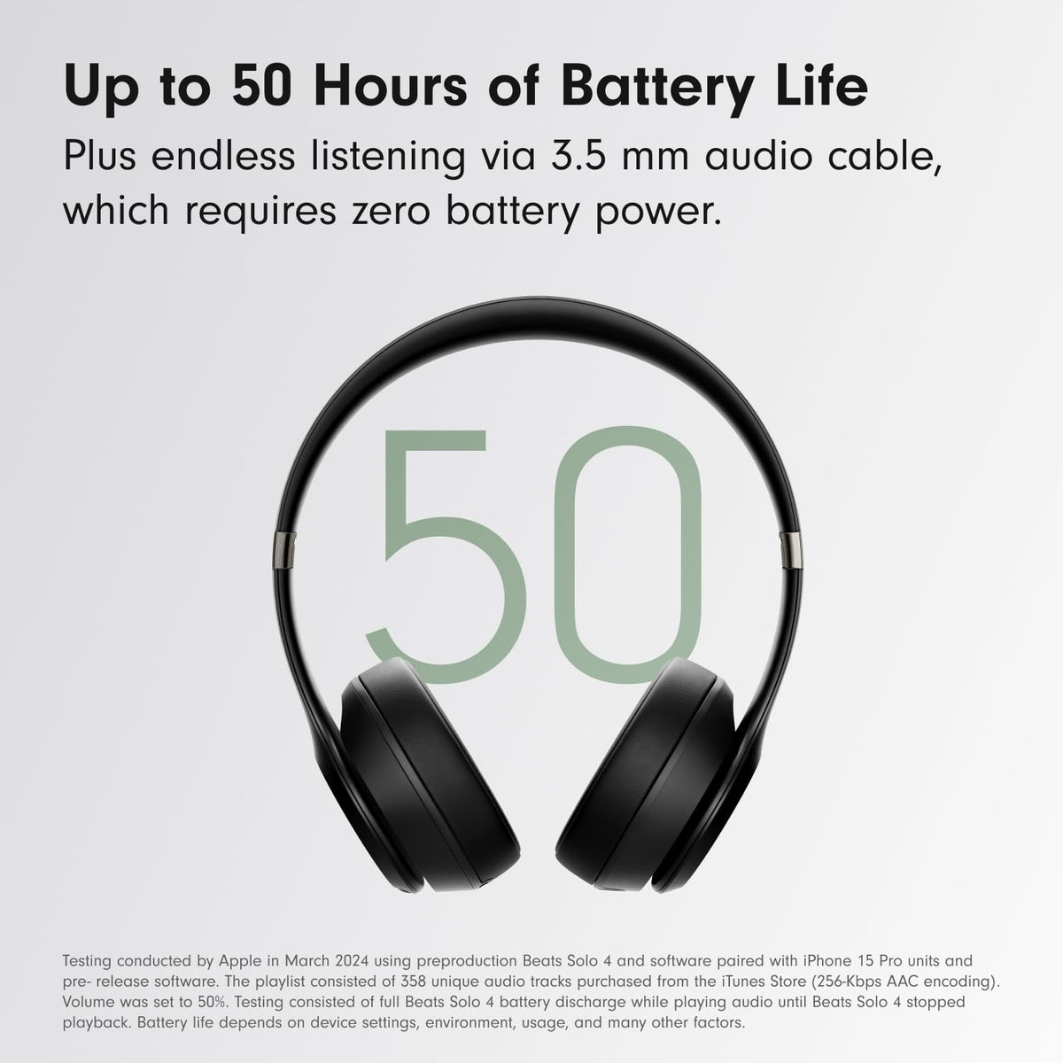 Beats Solo 4 ultra-plush ear cushions for lasting wear