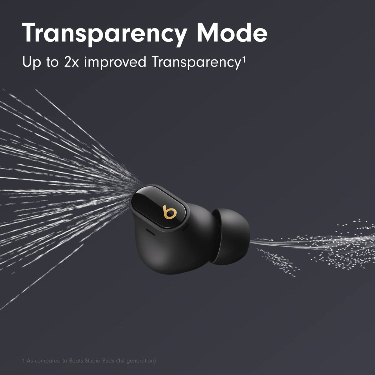 Beats Studio Buds ANC and Transparency modes for versatile listening.
