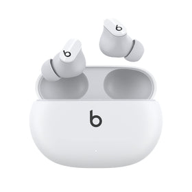 Beats Studio Buds case open, charging on the go for extended listening.