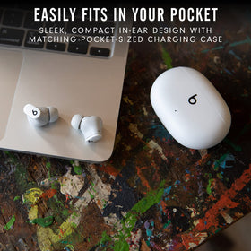 Beats Studio Buds with Class 1 Bluetooth for extended range.