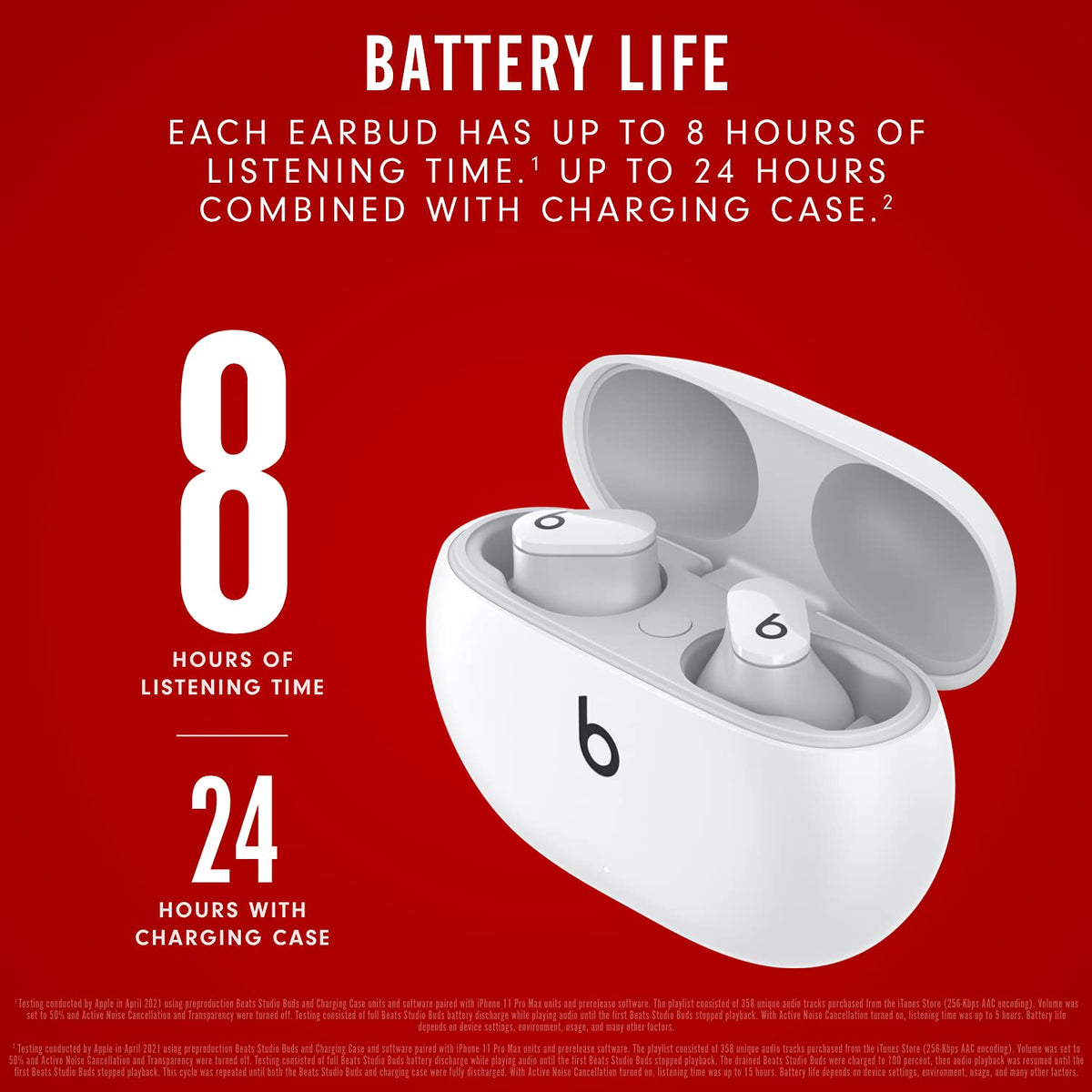 Beats Studio Buds ear tip sizes for a secure seal and comfort.