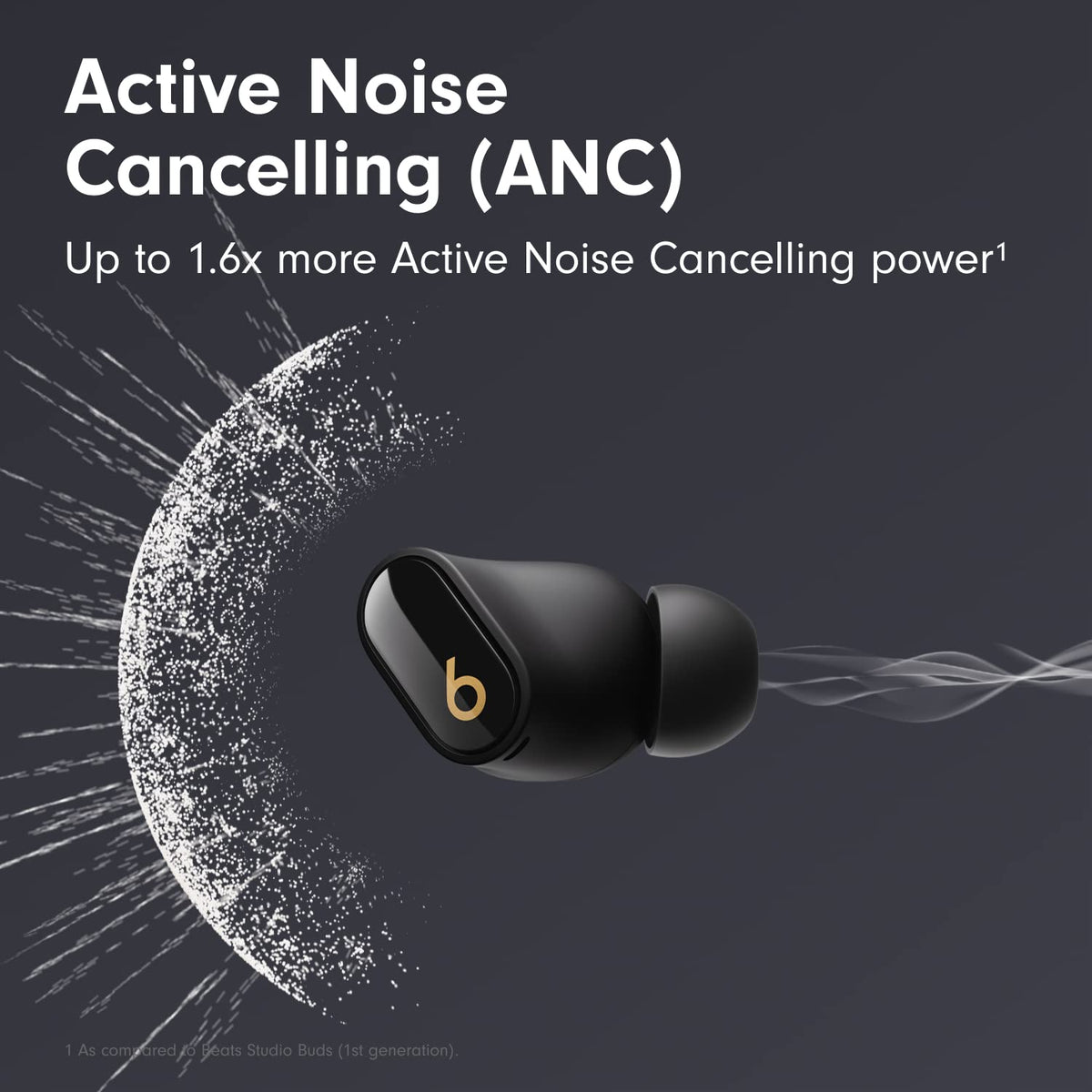 Beats Studio Buds earphones in-ear design for secure daily wear.