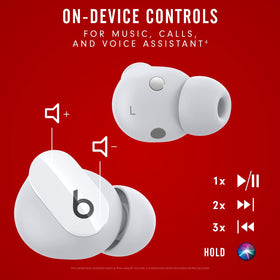 Beats Studio Buds IPX4 sweat resistance for workouts and light rain.