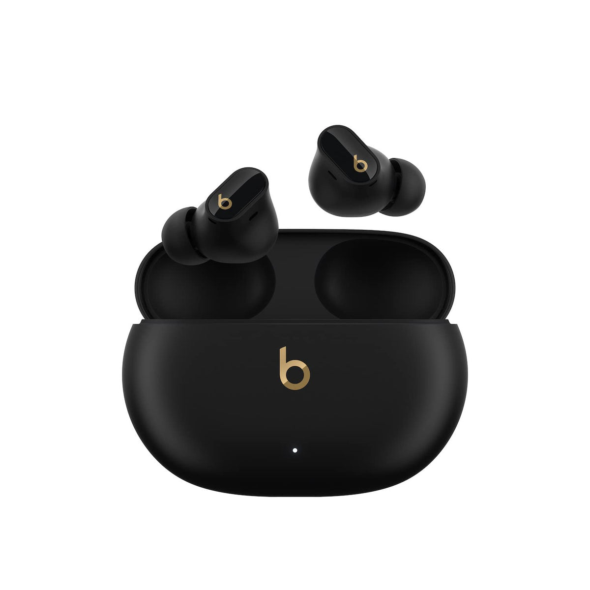 Beats Studio Buds+ charging case shown for on‑the‑go power and portability.