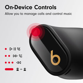 Beats Studio Buds+ spatial audio illustrating immersive surround sound.