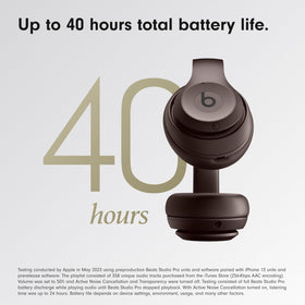 Beats Studio Pro ANC and transparency modes for focus or situational awareness.