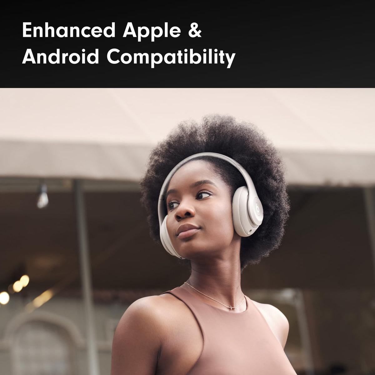 Beats Studio Pro works with Apple and Android devices for seamless pairing.