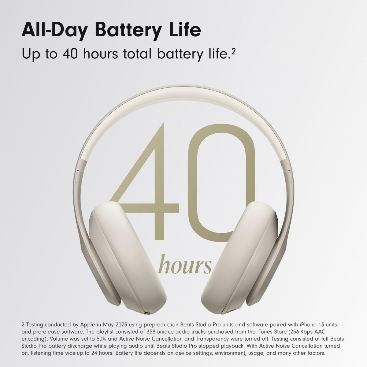 Beats Studio Pro fast-fuel charge extends listening with 10-minute boost.