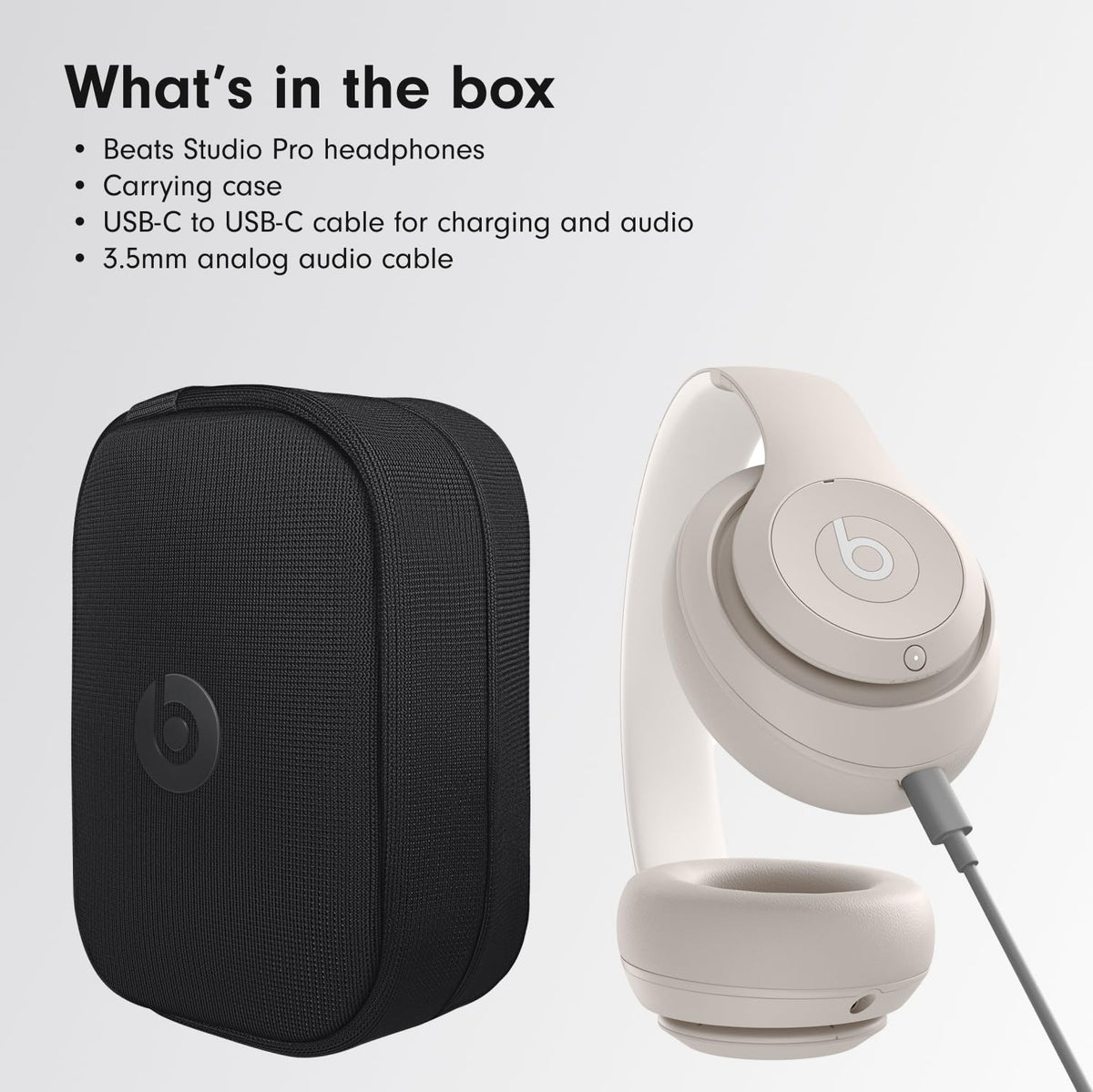 Beats Studio Pro metal sliders provide adjustable, durable fit.