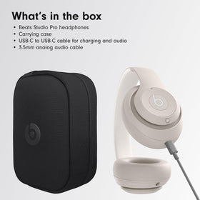 Beats Studio Pro metal sliders provide adjustable, durable fit.