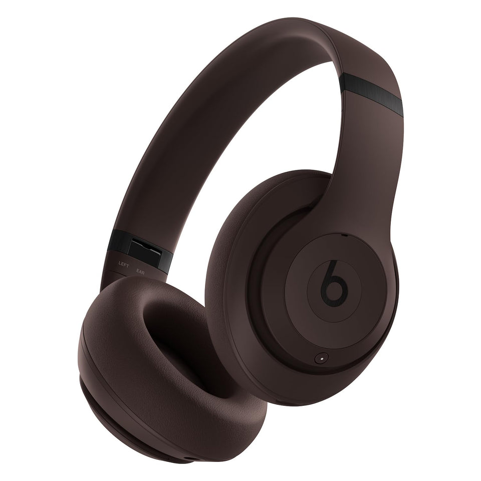 Beats Studio Pro renewed headphones front view in deep brown for immersive noise-canceling listening