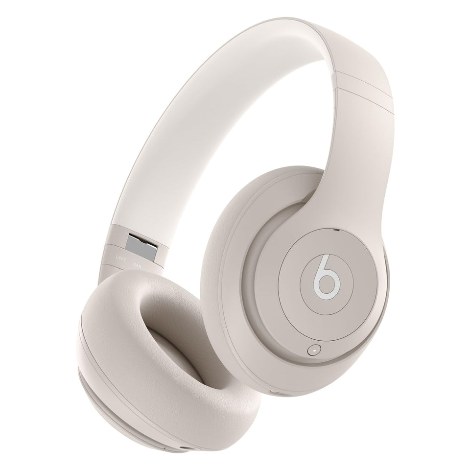 Beats Studio Pro sandstone headphones in case offer secure travel storage.