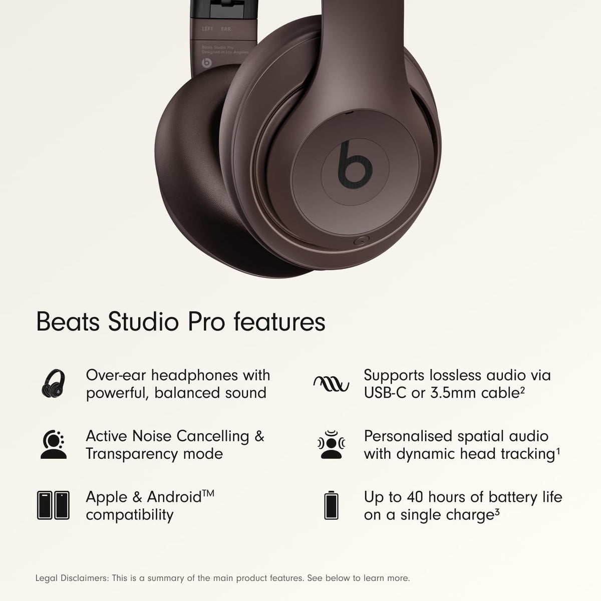 Beats Studio Pro UltraPlush cushions for extended comfort sessions.