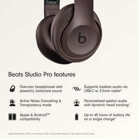 Beats Studio Pro UltraPlush cushions for extended comfort sessions.