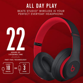 Beats Studio3 Decade folded for travel demonstrates compact storage.