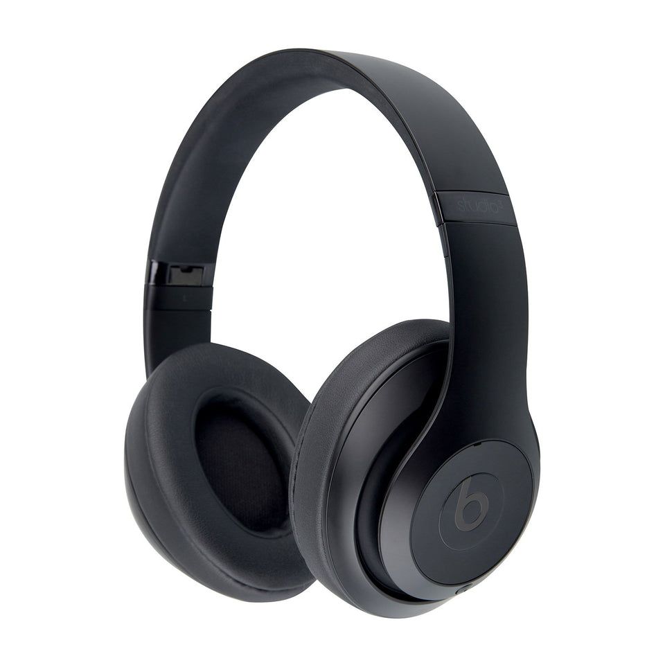 Beats Studio3 headphones matte black finish with plush cushions for long listening sessions.