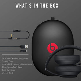 Beats Studio3 Matte Black battery life graphic indicates up to 22 hours of playback