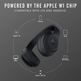 Beats Studio3 Matte Black on-ear wear demonstrates comfortable, long-wear fit