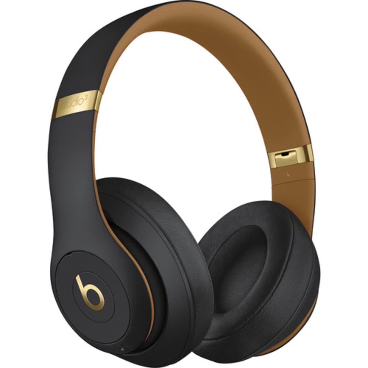Beats Studio3 Midnight Black front view showing sleek design and all-day comfort