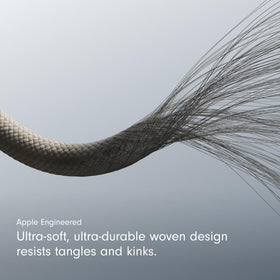 Beats braided texture macro showing tough woven exterior for tangle resistance