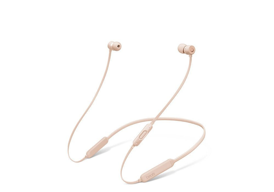 Beats Matte Gold Beats X front view showing sleek design and easy pairing benefit