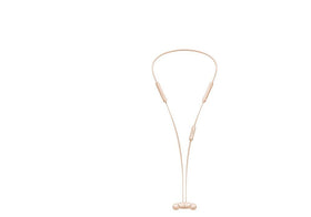 Beats Matte Gold neckband detail highlighting lightweight comfort and cable management