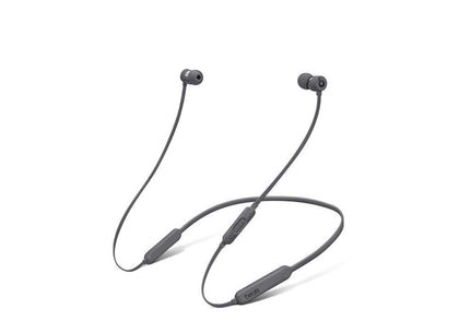 Beats gray BeatsX front profile showing earbuds and neck cable, ideal for daily listening