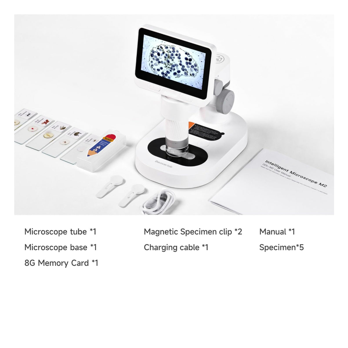 BEAVERLAB Darwin M2B includes slides and accessories for immediate use.