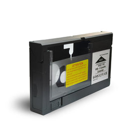 BECBOLDF beside regular VHS tape showing size and scale benefit