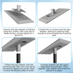 Beciety mount securely attaches to 35-62 mm poles for reliable positioning