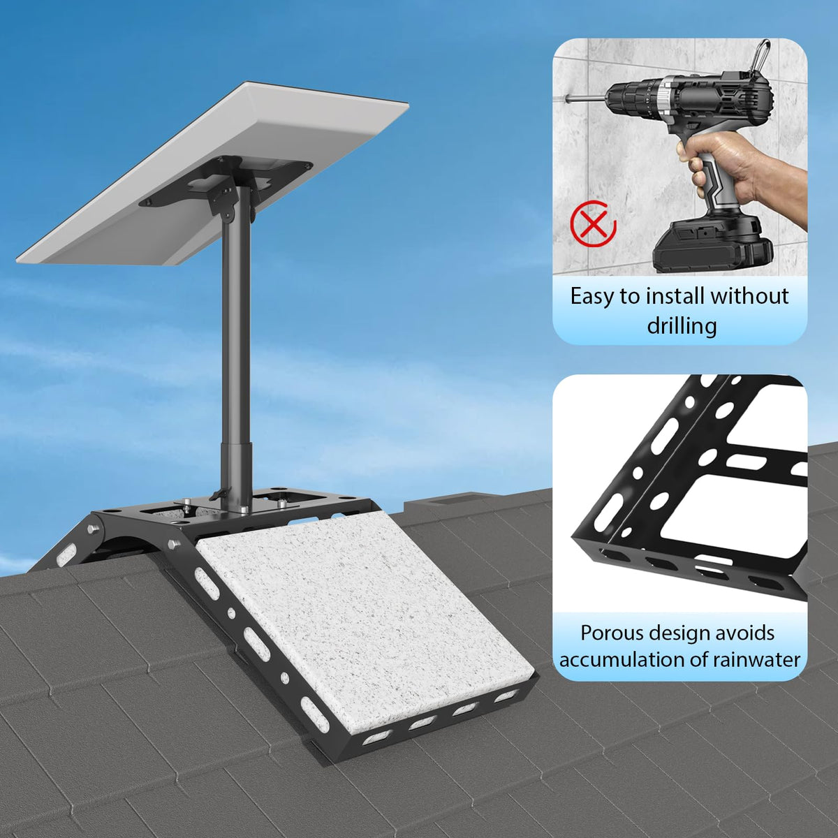 Beciety robust base design prevents water buildup for durable performance