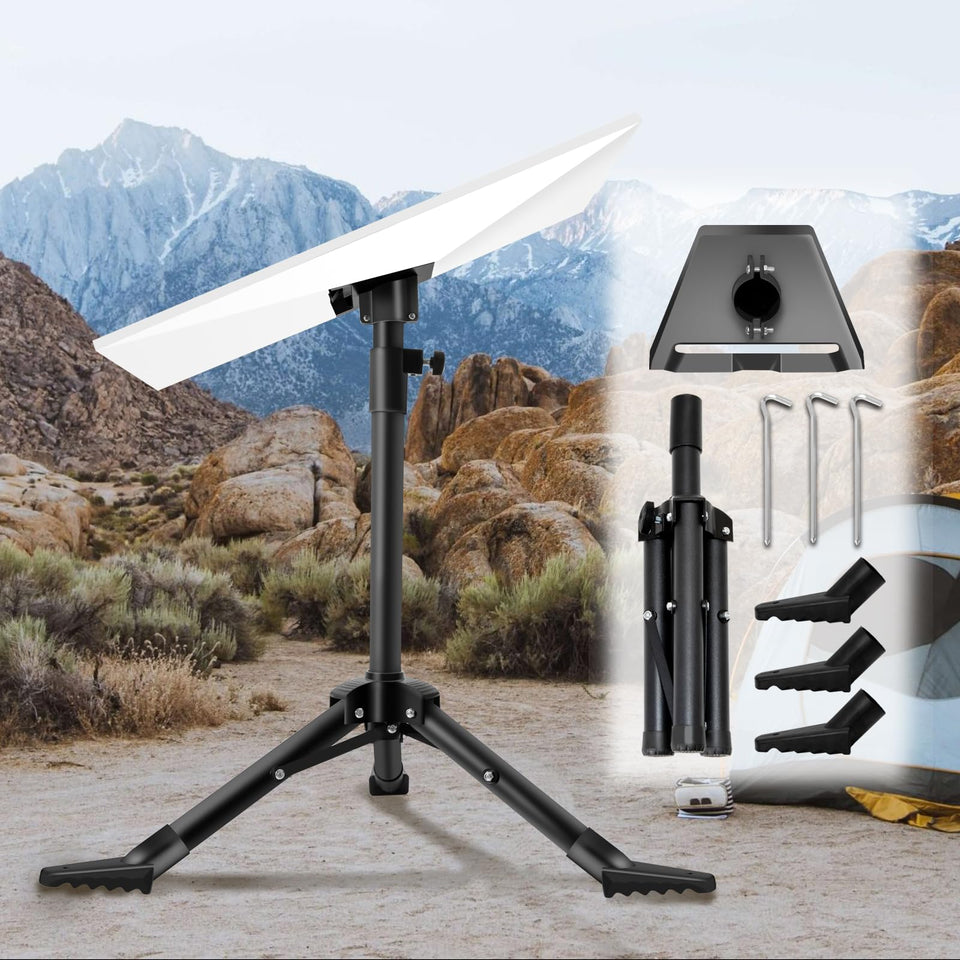 Beciety front view of mounted Gen 3 Starlink showing secure installation benefit