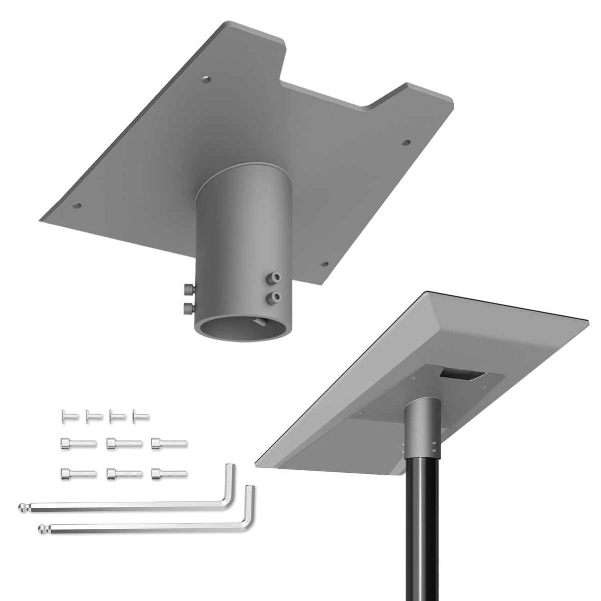 Beciety Starlink Gen 3 pipe adapter in stainless steel for reliable outdoor mounting